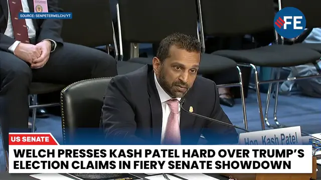 Welch Grills Kash Patel Hard Over Trump's Rigged Election Claims, FBI Dir Crumbles, Fails To Answer