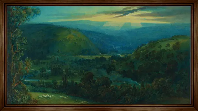4K Museum Art | Dawn in the Valley | Classic Painting | Vintage Framed Tv Art
